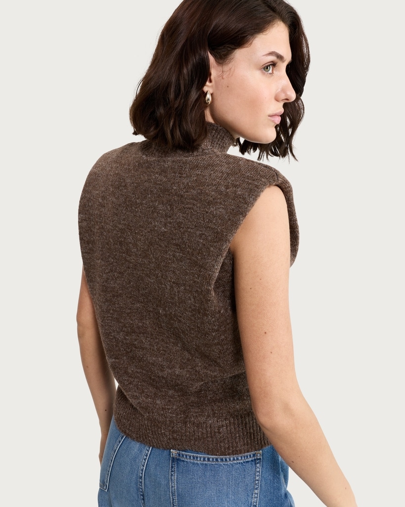 F&F Sleeveless Knitted Top in Charcoal (dark grey) thumbnail 3