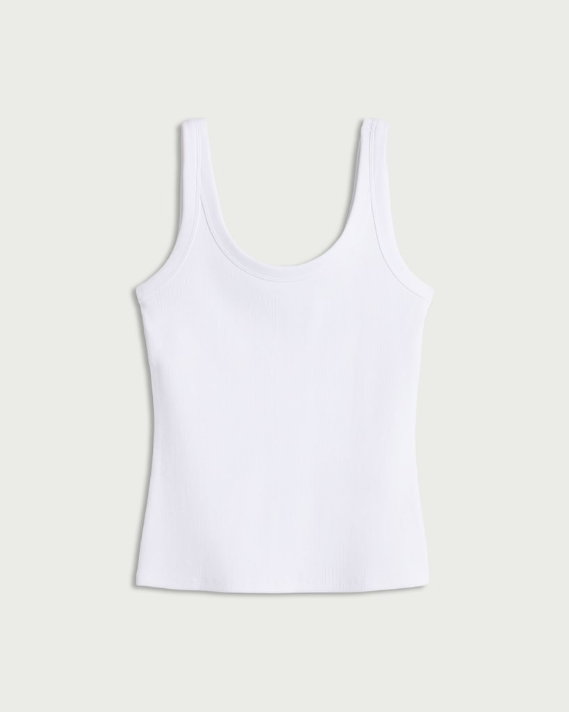 F&F Cotton Rich Ribbed Scoop Neck Vest in White thumbnail 4