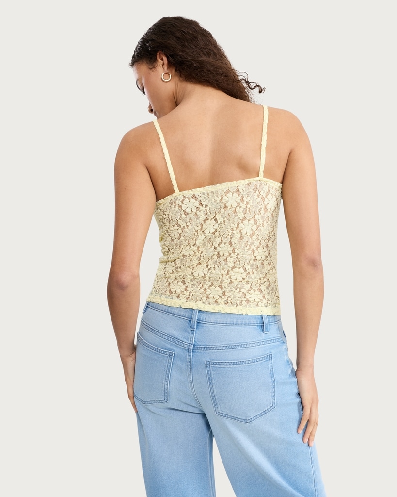 OH ME OH MY Floral Lace Cami Top in Yellow thumbnail 2