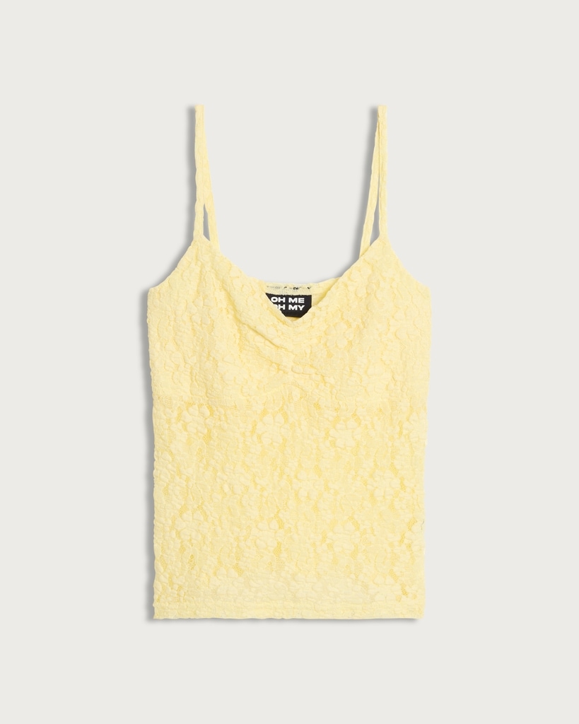 OH ME OH MY Floral Lace Cami Top in Yellow thumbnail 4