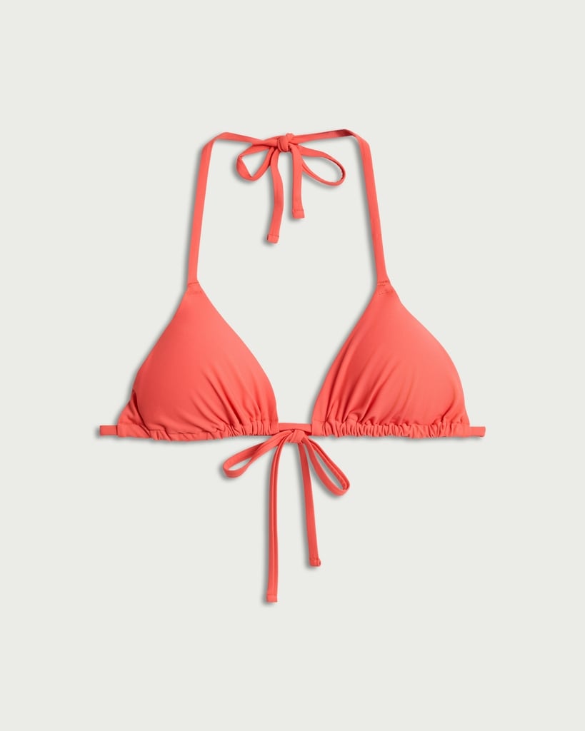 F&F Triangle Halter Neck Bikini Top in Coral thumbnail 4
