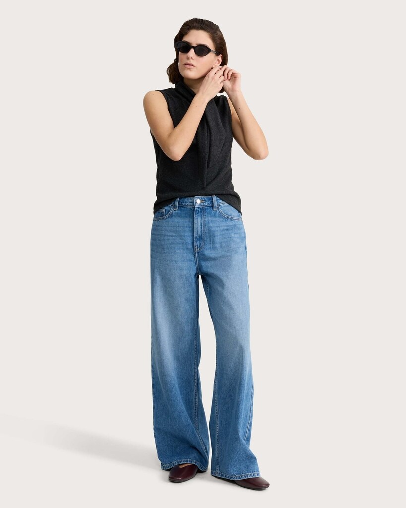 F&F Tie Neck Top in Grey thumbnail 2