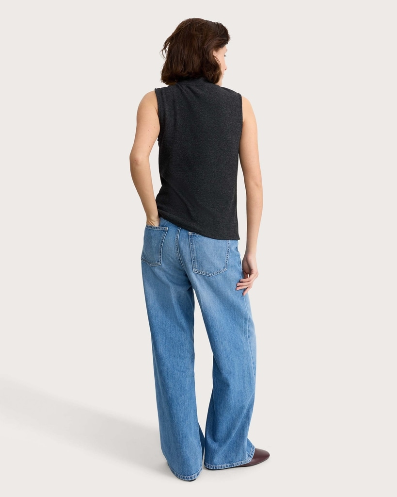 F&F Tie Neck Top in Grey thumbnail 3