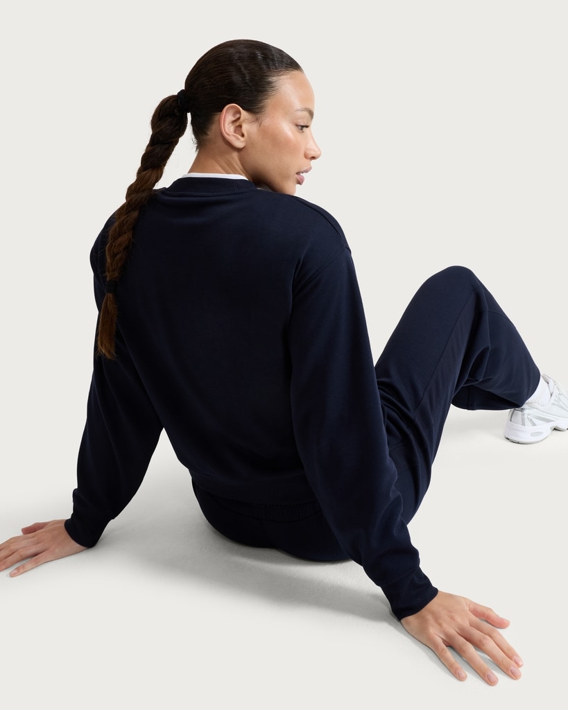 F&F Crew Neck Co-ord Sweatshirt in Navy thumbnail 2