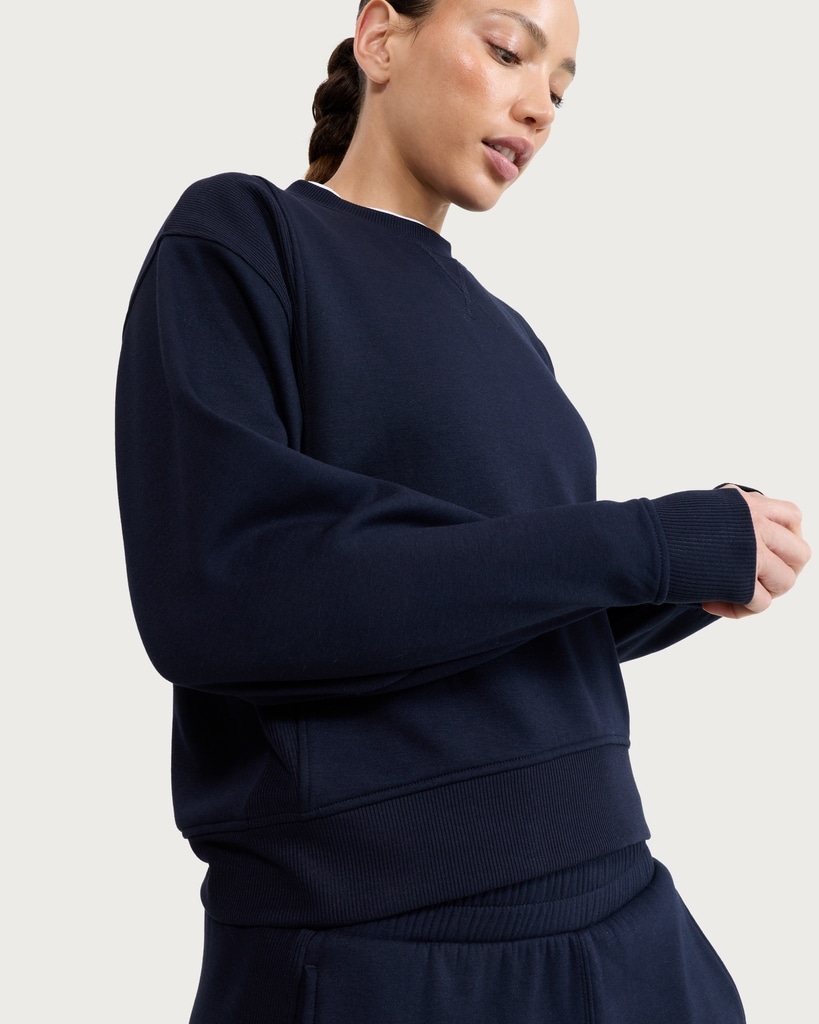 F&F Crew Neck Co-ord Sweatshirt in Navy thumbnail 3