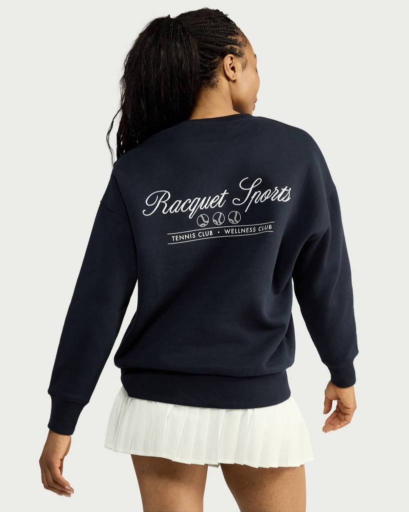 F&F Active AFTERCLASS Cotton Rich Slogan Sweatshirt in Navy thumbnail 2