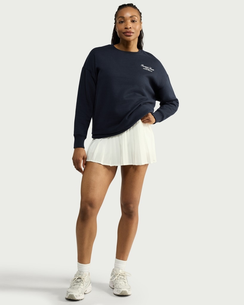 F&F Active AFTERCLASS Cotton Rich Slogan Sweatshirt in Navy thumbnail 3