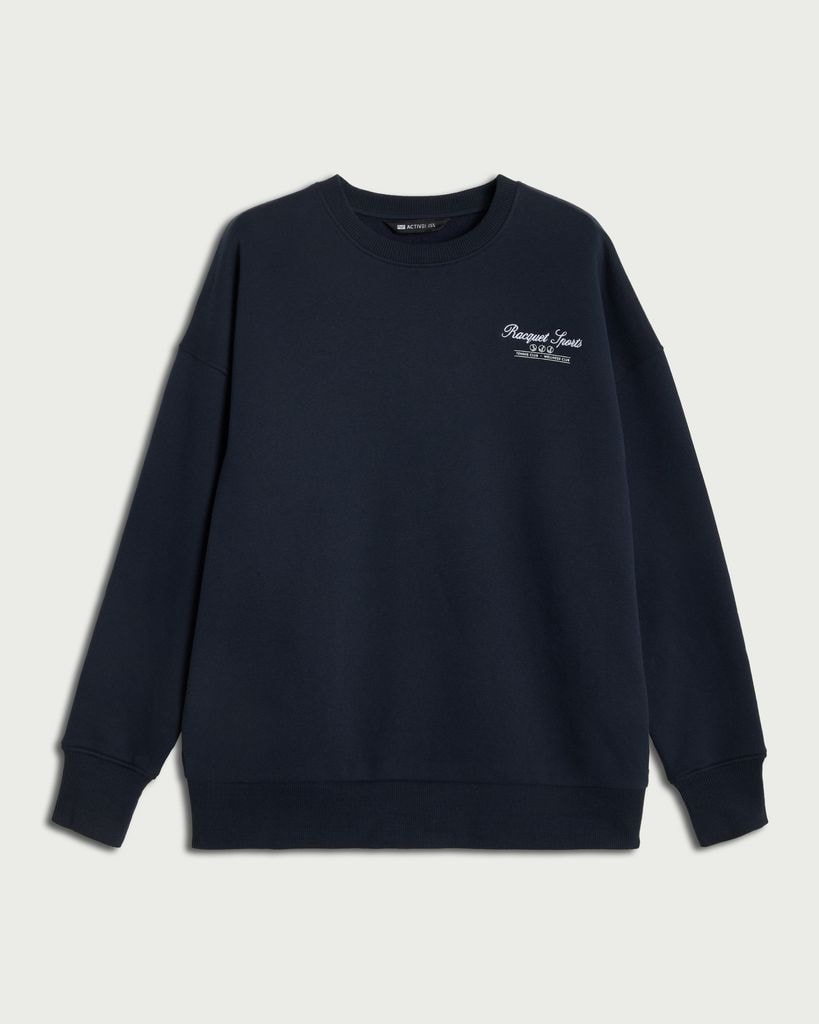 F&F Active AFTERCLASS Cotton Rich Slogan Sweatshirt in Navy thumbnail 4