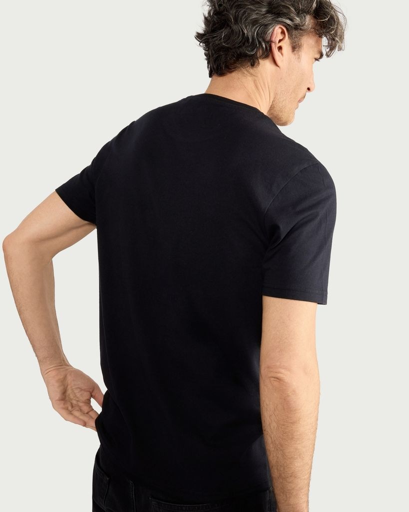 F&F Pure Cotton Short Sleeved Slim Fit T-Shirt in Black thumbnail 3