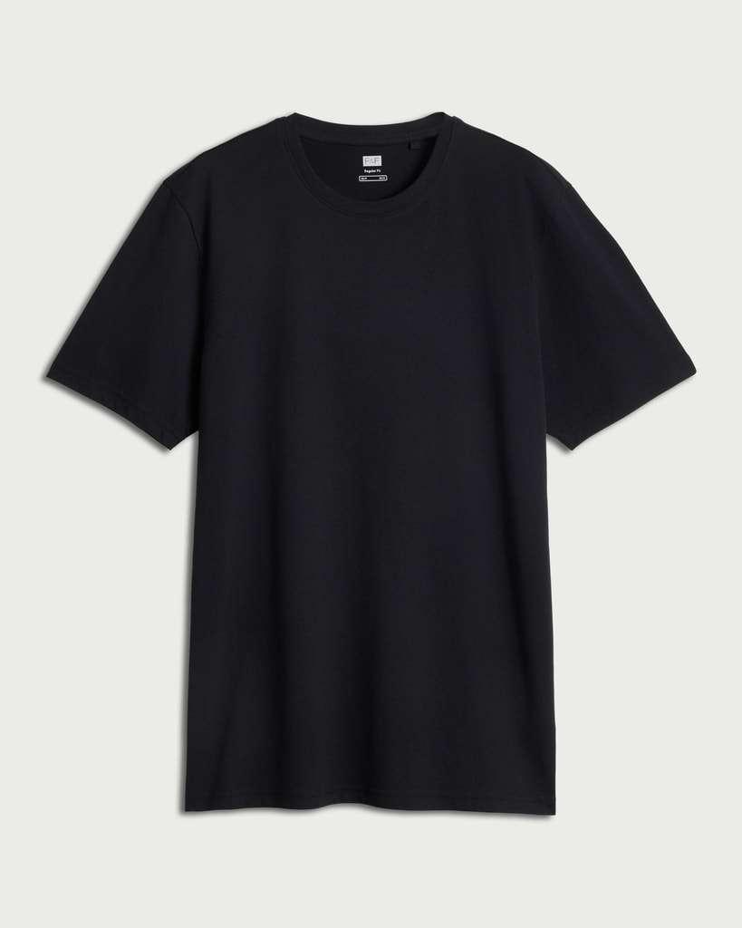 F&F Pure Cotton Short Sleeved Slim Fit T-Shirt in Black thumbnail 4