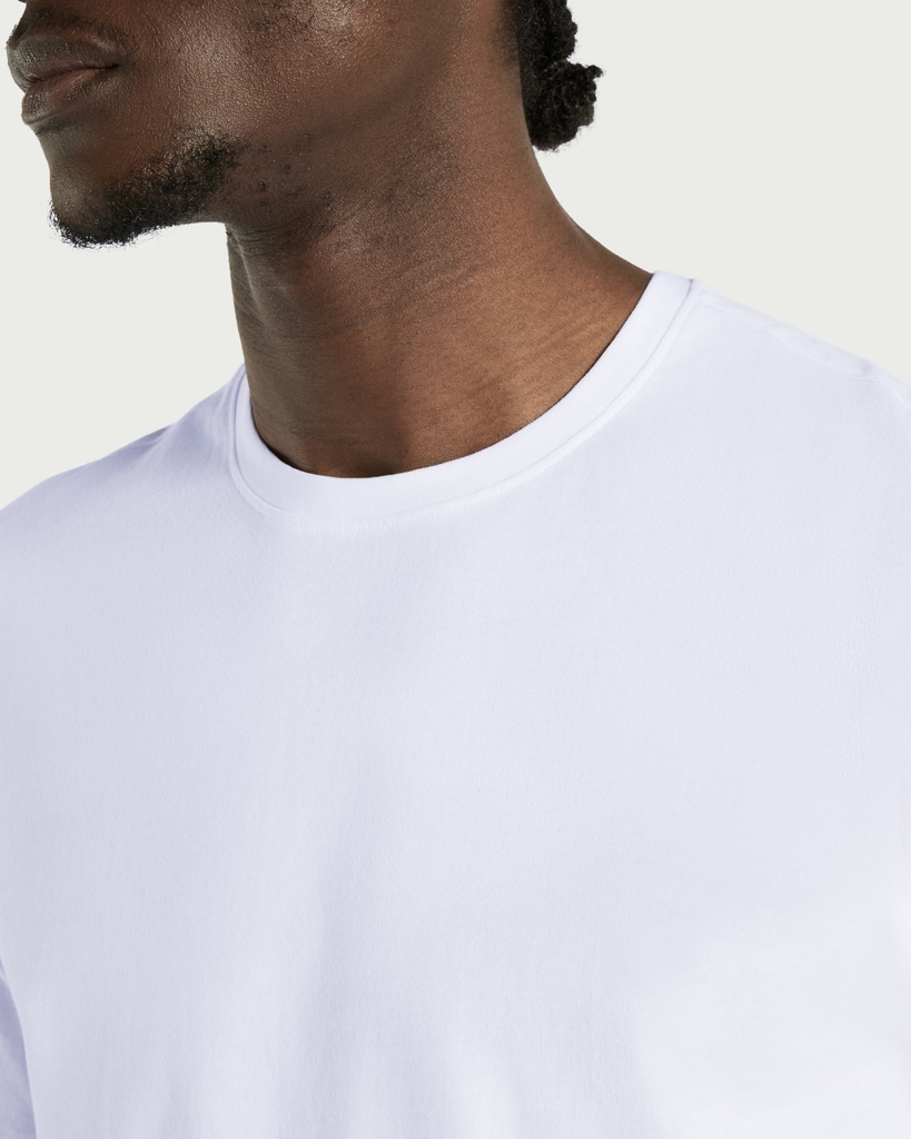 F&F Pure Cotton Short Sleeved Slim Fit T-Shirt in White