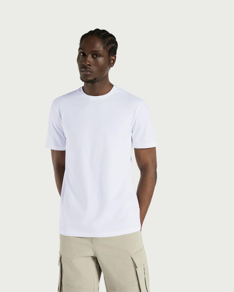 F&F Pure Cotton Short Sleeved Slim Fit T-Shirt in White thumbnail 2