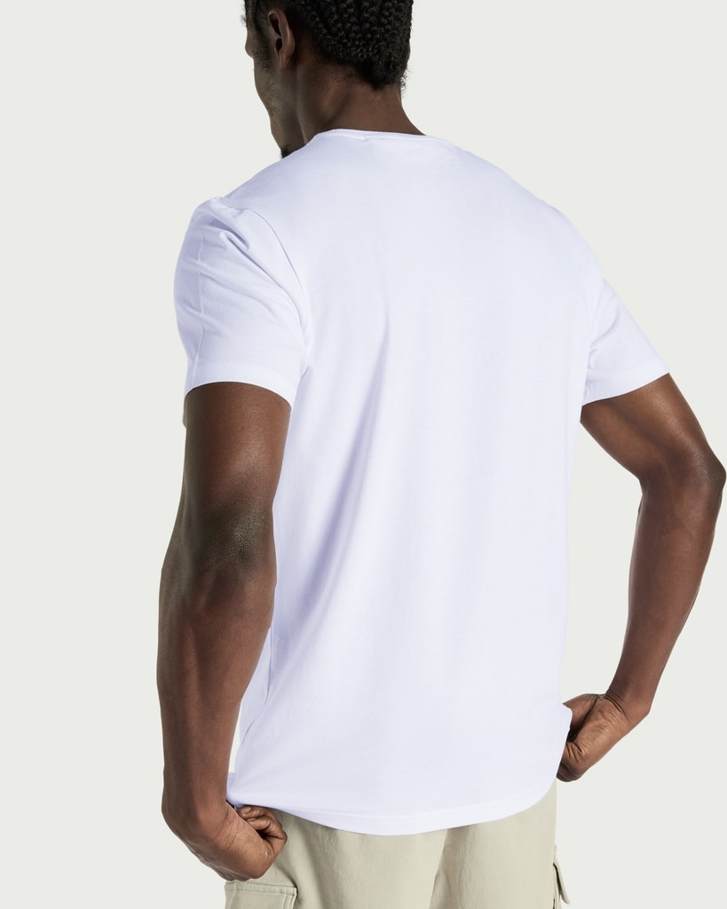 F&F Pure Cotton Short Sleeved Slim Fit T-Shirt in White thumbnail 3