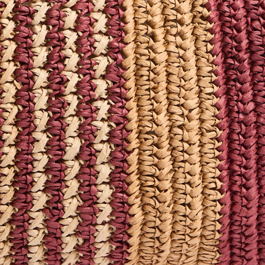 SACHA Straw Striped Tote Bag in Neutral thumbnail 3