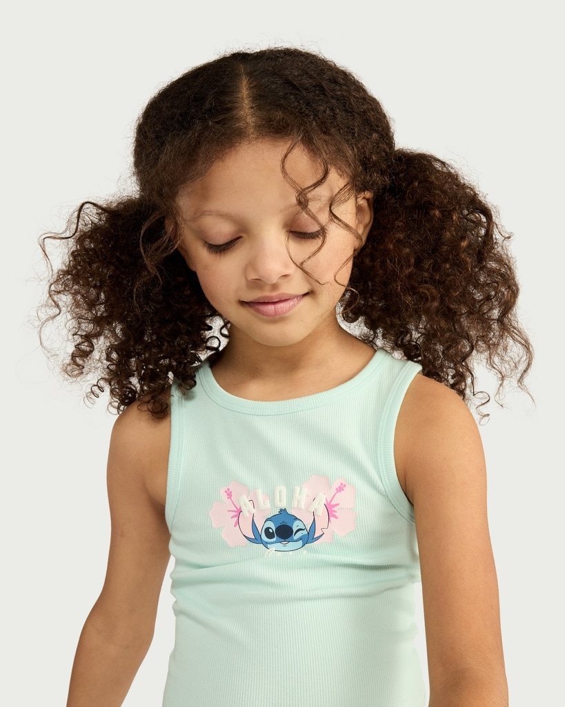 Disney Lilo & Stitch Pure Cotton Tank Top in Aqua