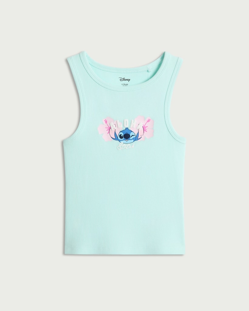 Disney Lilo & Stitch Pure Cotton Tank Top in Aqua thumbnail 4