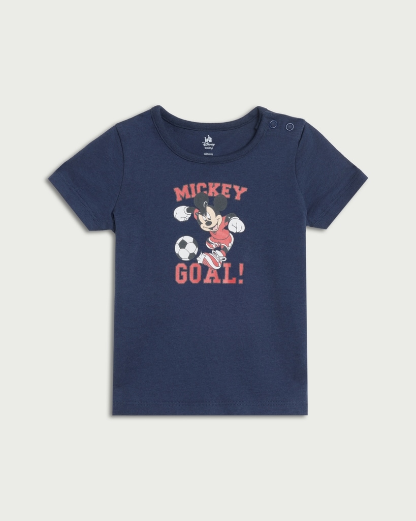 Disney Mickey Mouse Pure Cotton T-Shirt in Blue