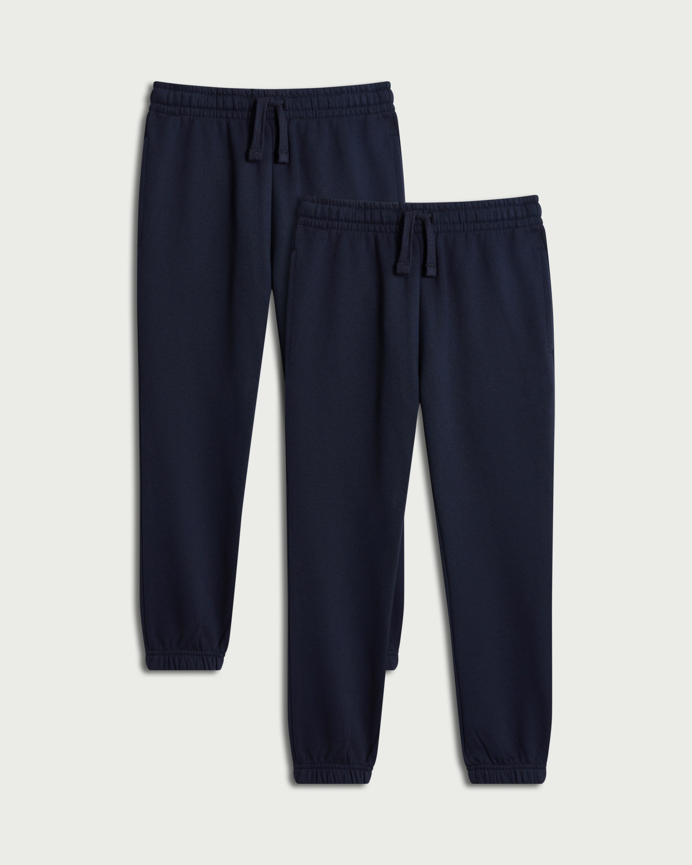 F&F School Unisex 2-Pack Cotton Rich Joggers in Navy thumbnail 4