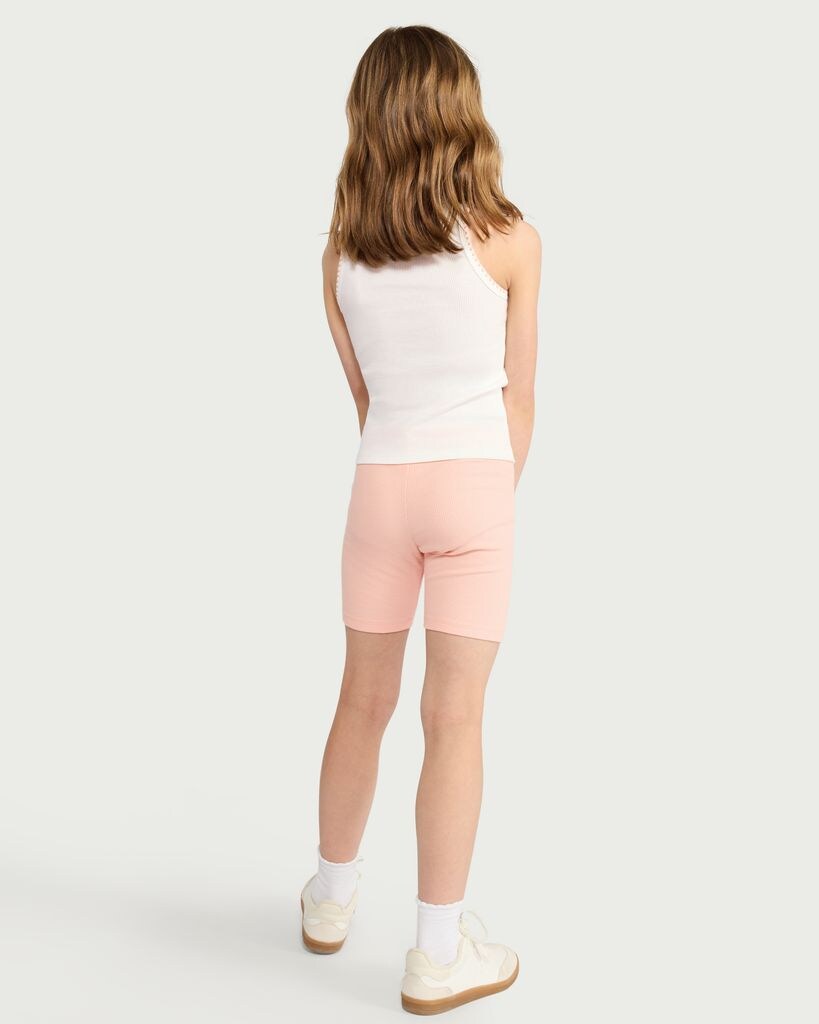F&F Girls 2-Pack Cotton Rich Palm and Sun Print Vests in Coral thumbnail 3