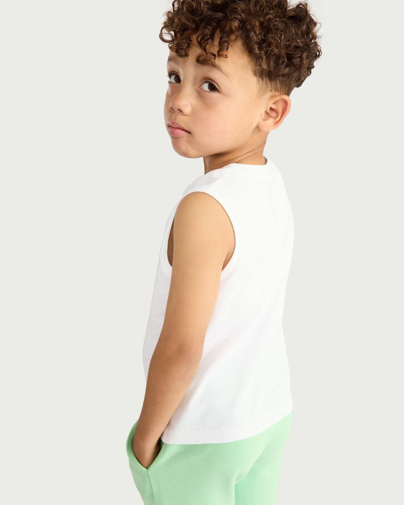 F&F Boys Pure Cotton Vest in White thumbnail 3