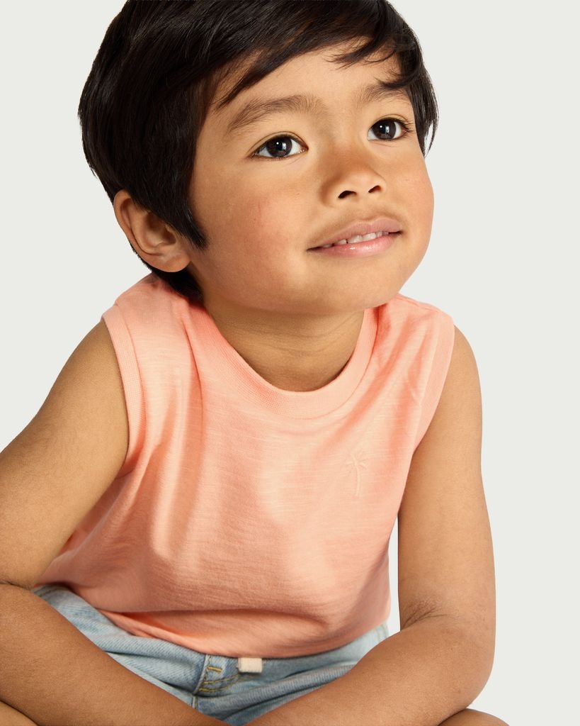 F&F Boys Pure Cotton Vest in Orange thumbnail 2