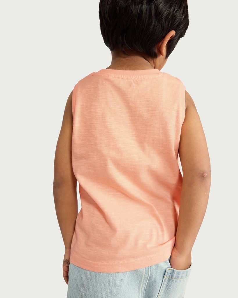 F&F Boys Pure Cotton Vest in Orange thumbnail 3