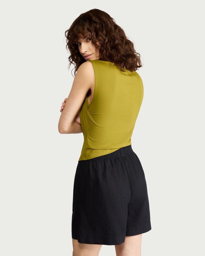 F&F Linen Rich Shorts in Black thumbnail 3