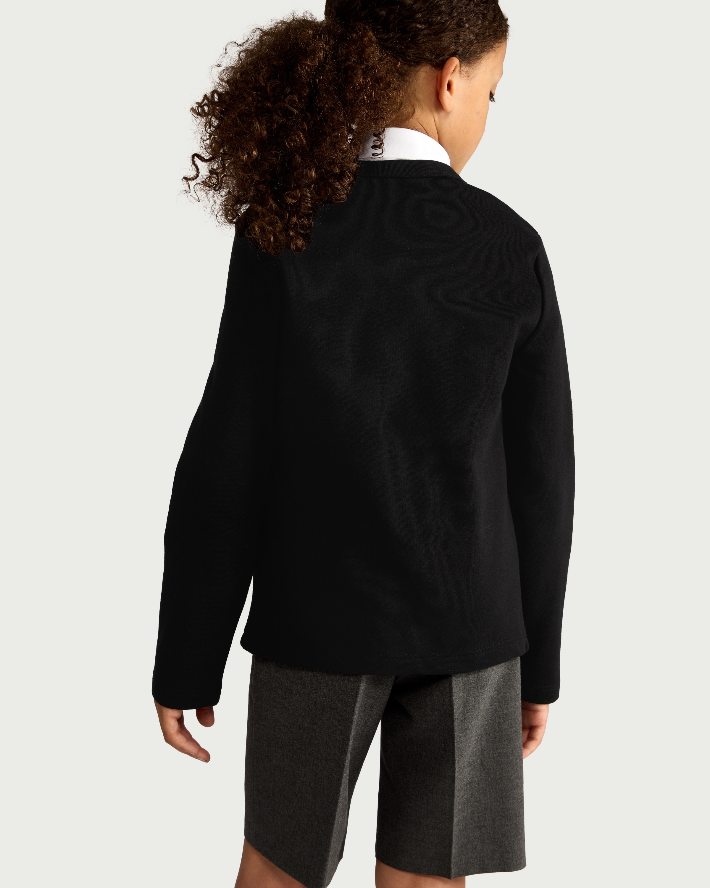 F&F School Unisex 2-Pack Cotton Rich Sweat Cardigans in Black thumbnail 3
