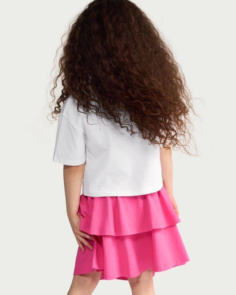 Hello Kitty and Friends 2-Piece Pure Cotton T-Shirt & Tiered Skirt Set in Multi thumbnail 3