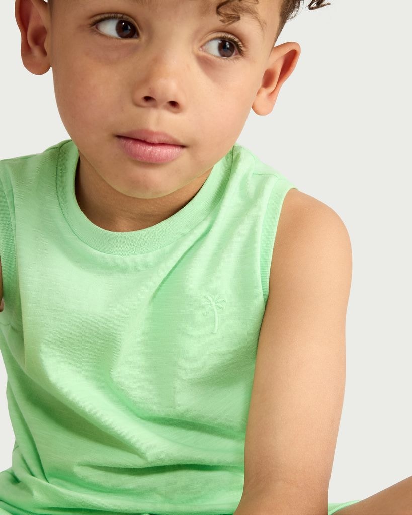 F&F Boys Pure Cotton Vest in Green