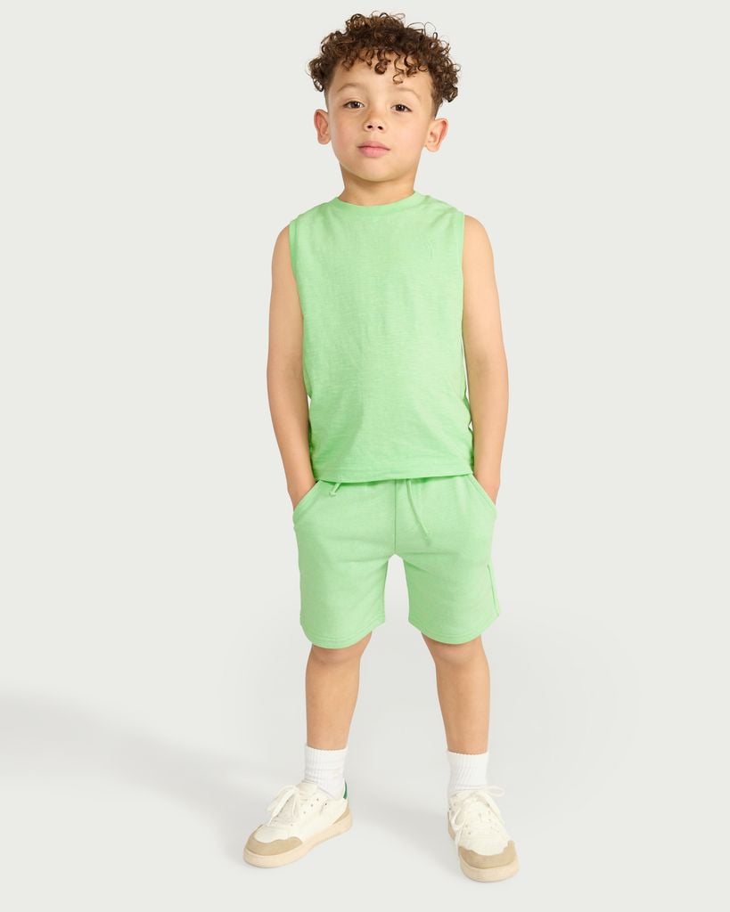 F&F Boys Pure Cotton Vest in Green thumbnail 2