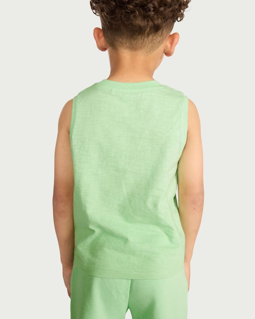 F&F Boys Pure Cotton Vest in Green thumbnail 3
