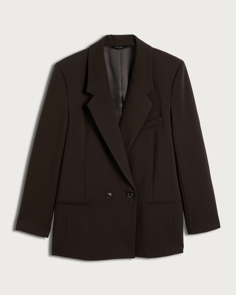 F&F Tailored Double Breasted Co-ord Blazer in Brown thumbnail 4