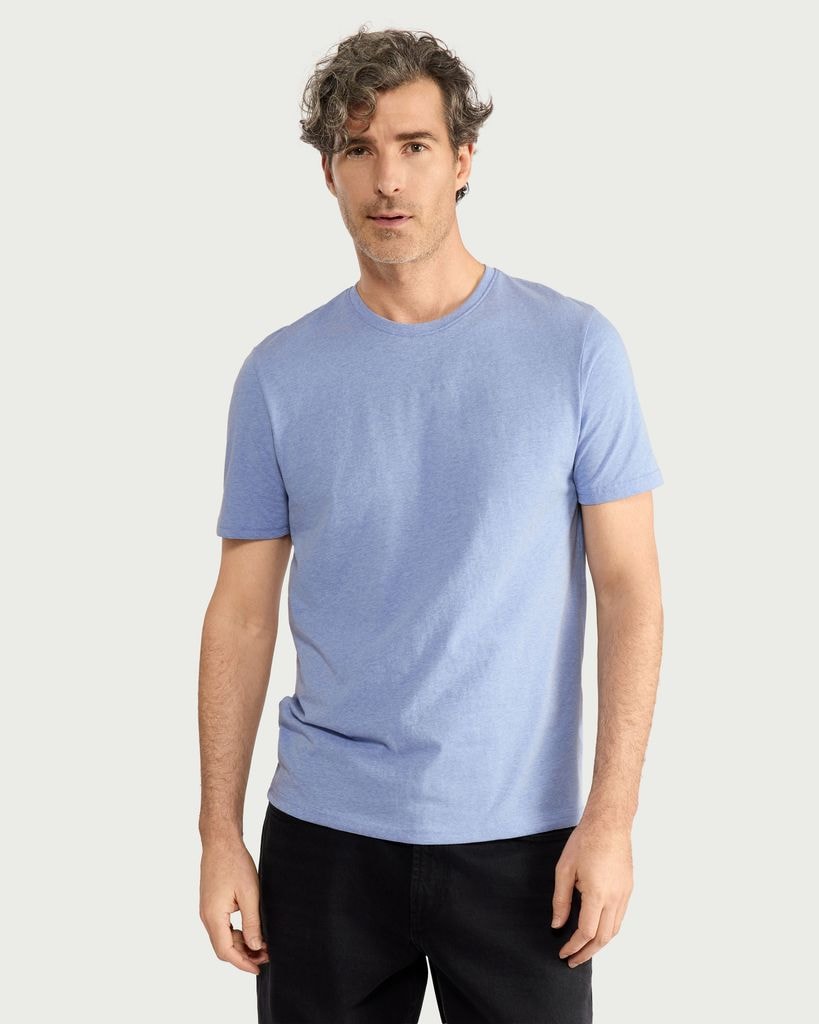 F&F Cotton Rich Short Sleeved T-Shirt in Blue thumbnail 2