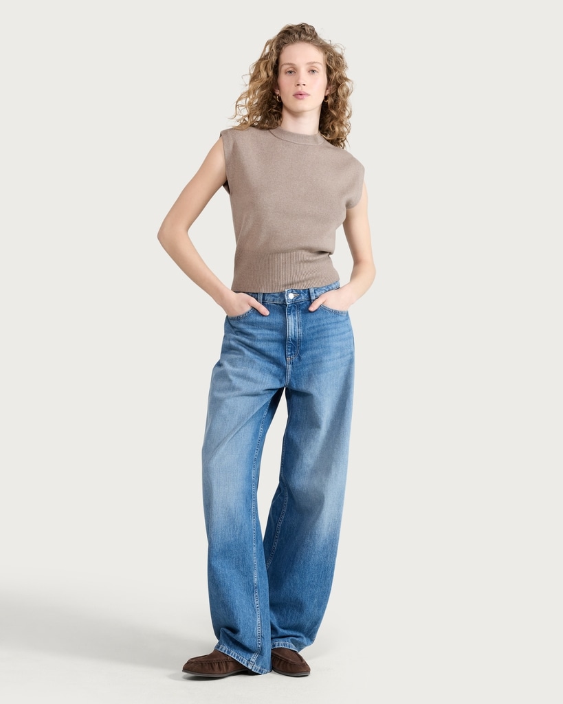 F&F Sleeveless Knitted Top in Mink thumbnail 2