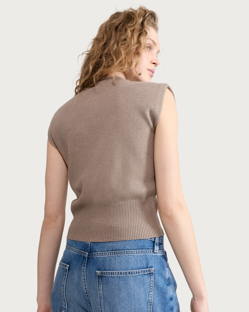 F&F Sleeveless Knitted Top in Mink thumbnail 3
