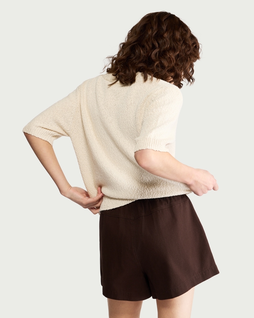 F&F Pure Cotton Drawstring Shorts in Brown thumbnail 3