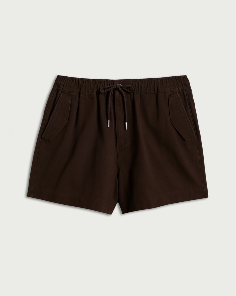 F&F Pure Cotton Drawstring Shorts in Brown thumbnail 4