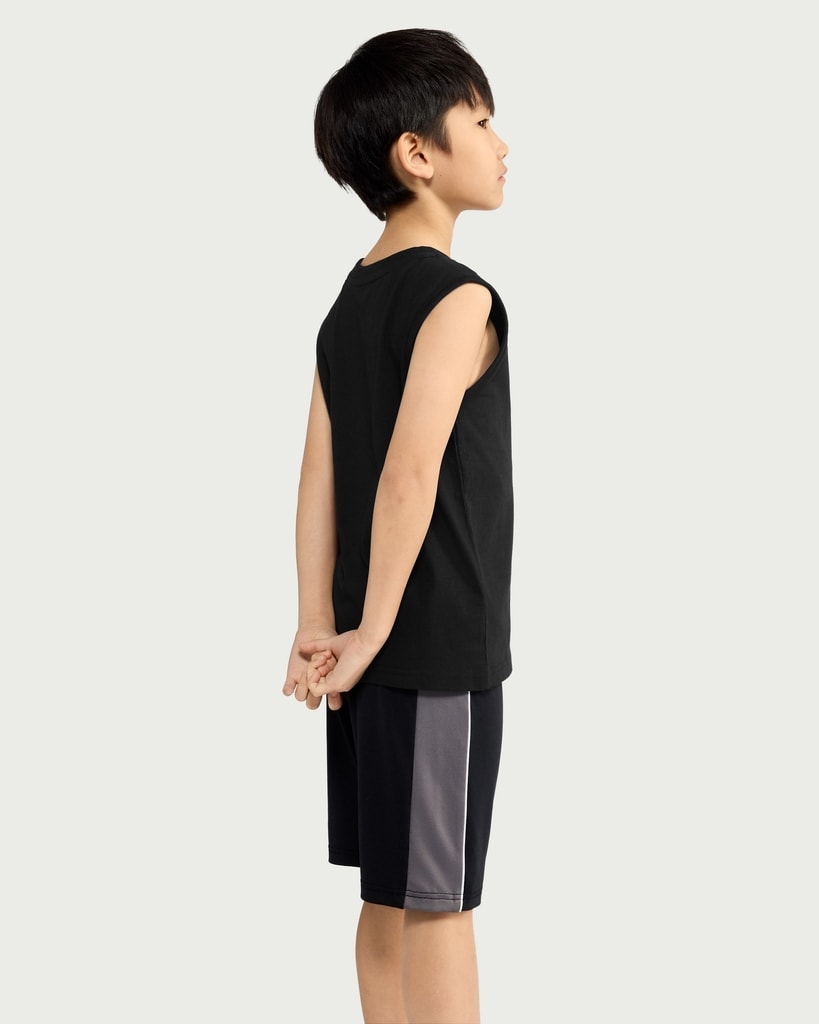 F&F Boys Pure Cotton Oversized Fit Vest in Black thumbnail 3