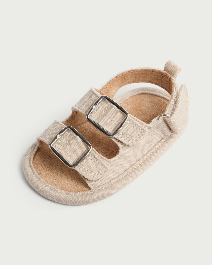 F&F Baby Double Buckle Sandals in Stone thumbnail 3