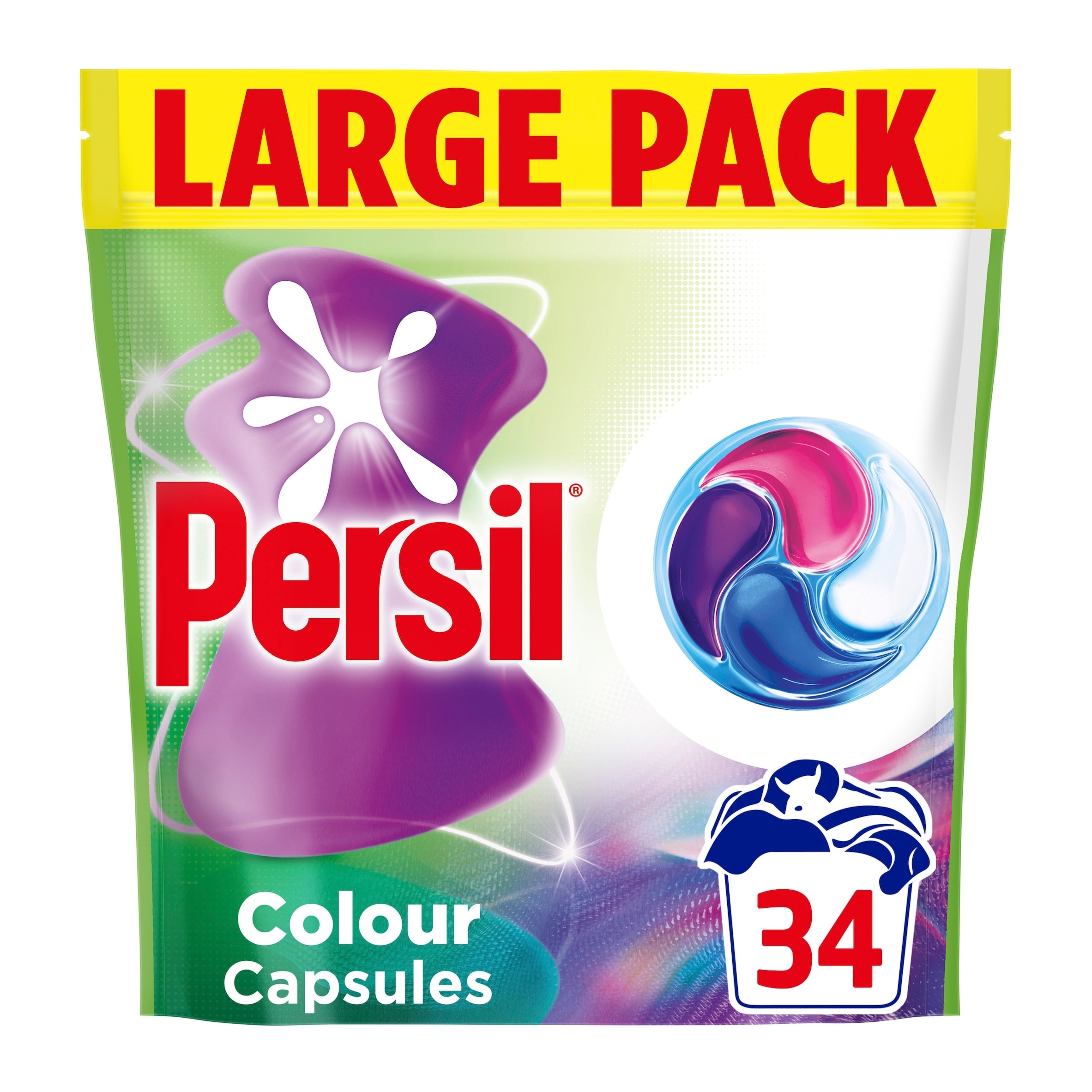 Persil Colour 4 in 1 Laundry Washing Detergent Capsules Large Pack 34 Washes 462g