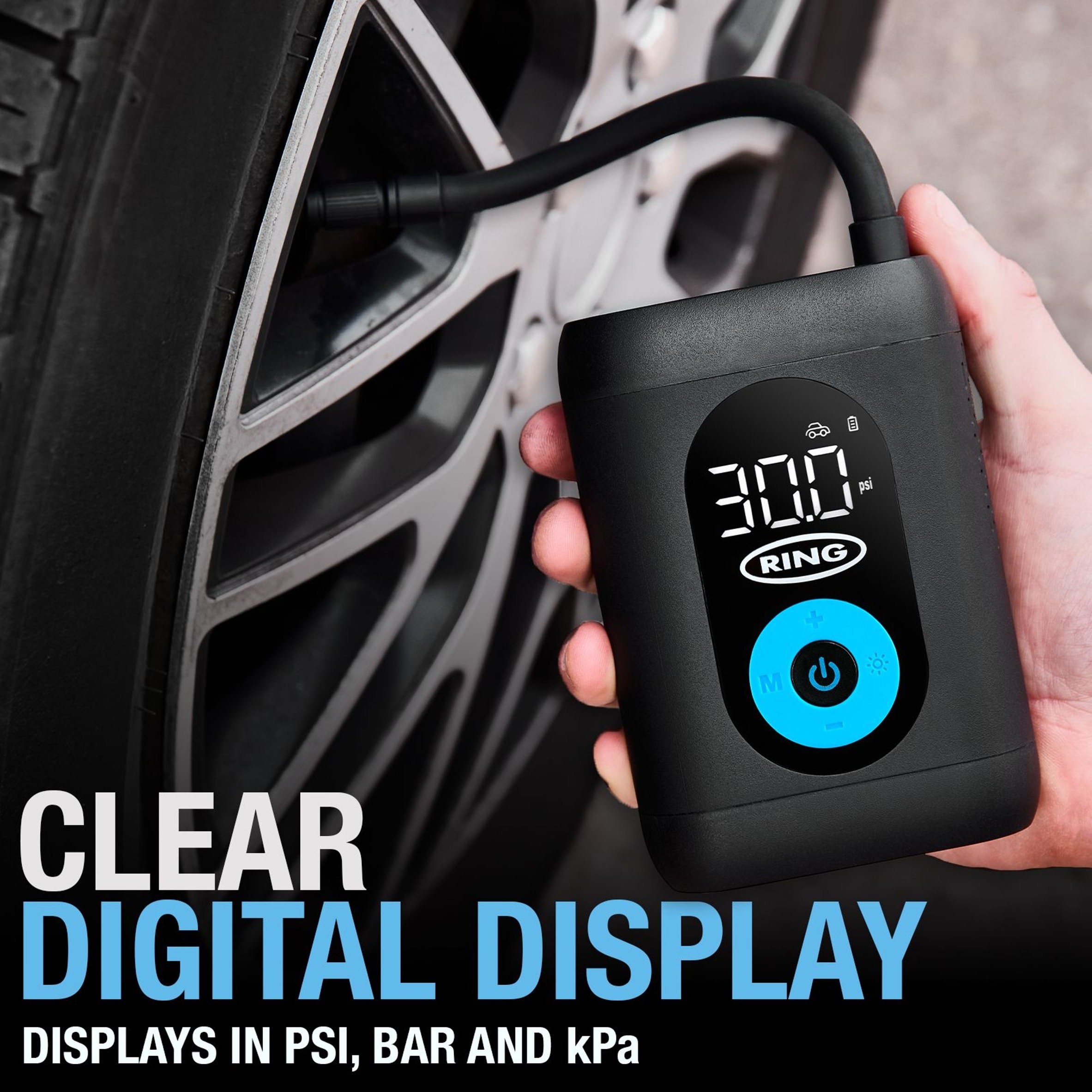 Ring TYREINFLATE GO 10 Cordless Tyre Inflator Rechargeable and Compact RTC 1600 thumbnail 3