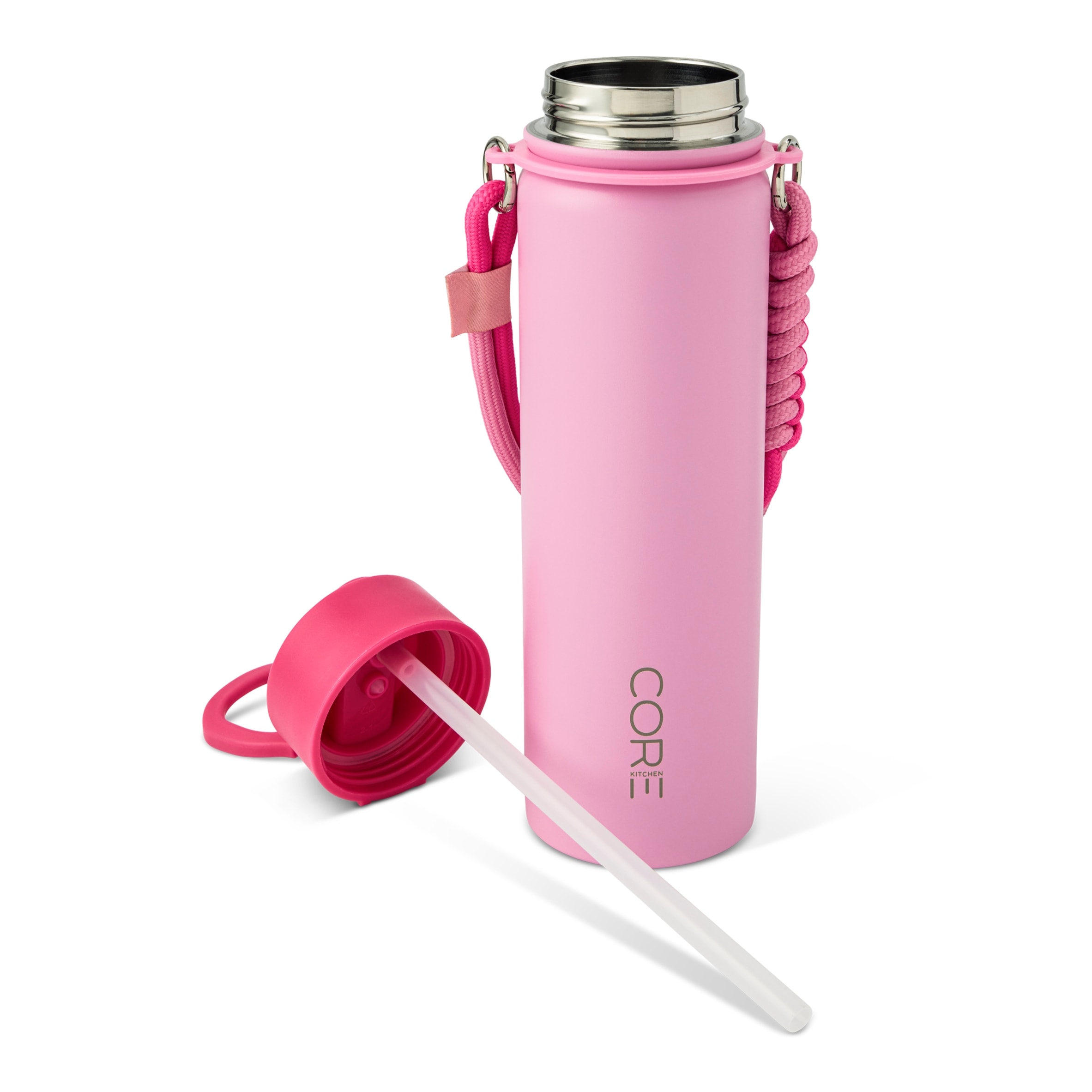 Core Kitchen Pink Zeno Metal Drinking Water Bottle 650ml thumbnail 3