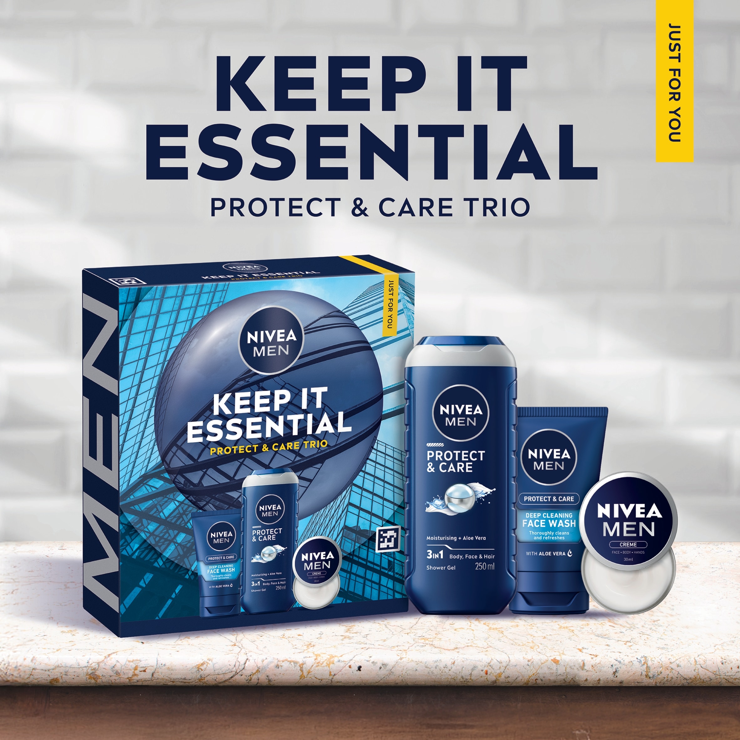 NIVEA MEN Keep It Essential Protect and Care Trio Gift Set thumbnail 3