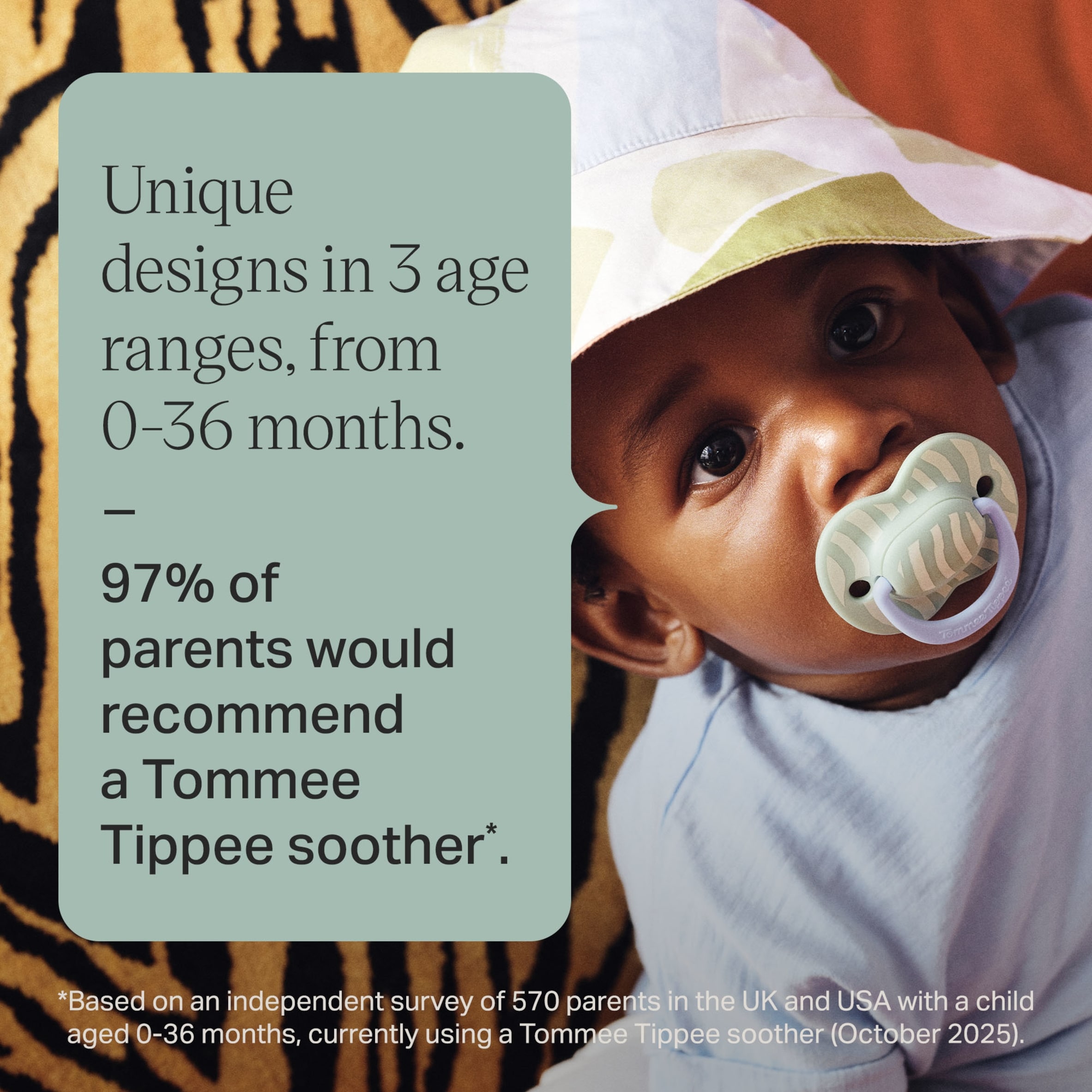 TOMMEE TIPPEE ULTIMATE FIT ORTHODONTIC SILICONE 6-18M 2 SOOTHERS thumbnail 4