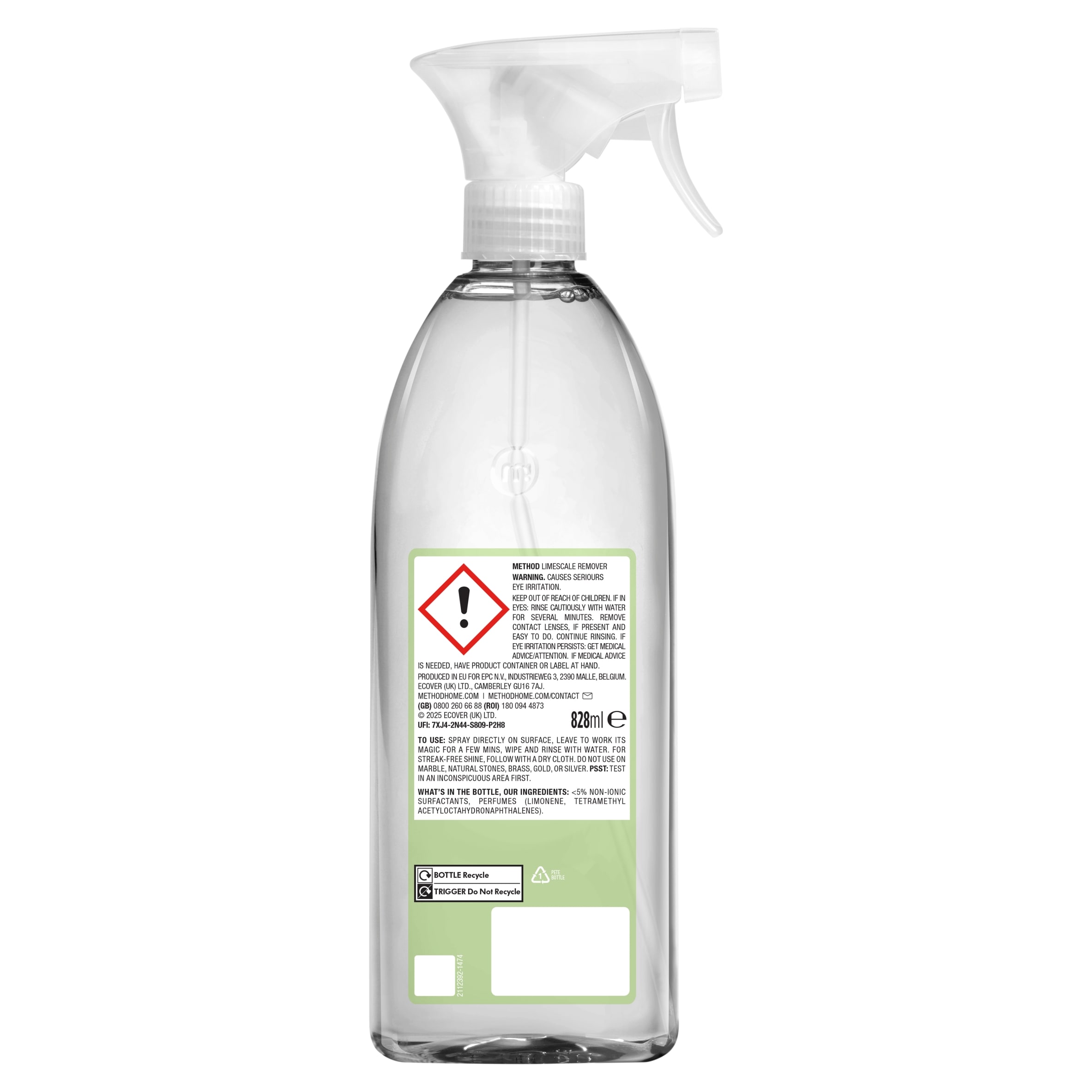 Method Limescale Remover Spicy Lime 828ml thumbnail 2