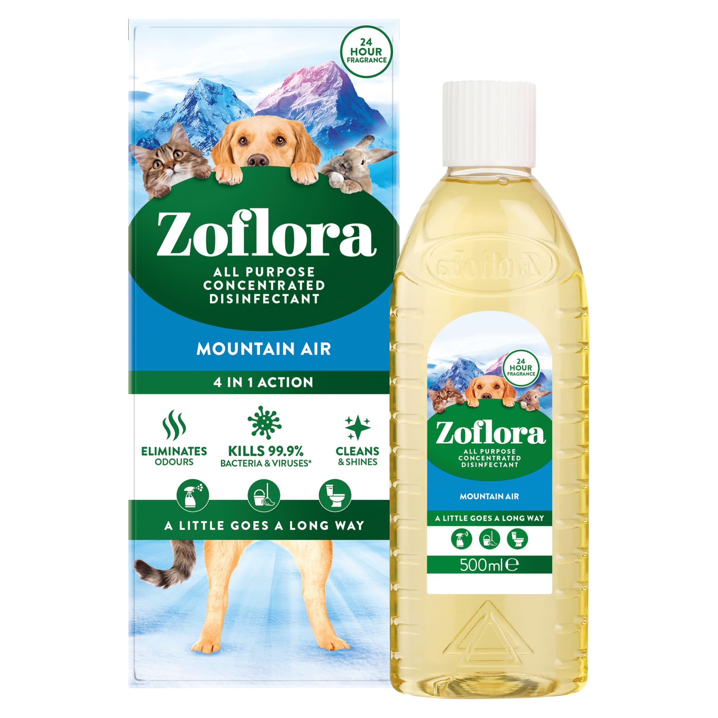 Zoflora All Purpose Concentrated Disinfectant Mountain Air 500ml thumbnail 2