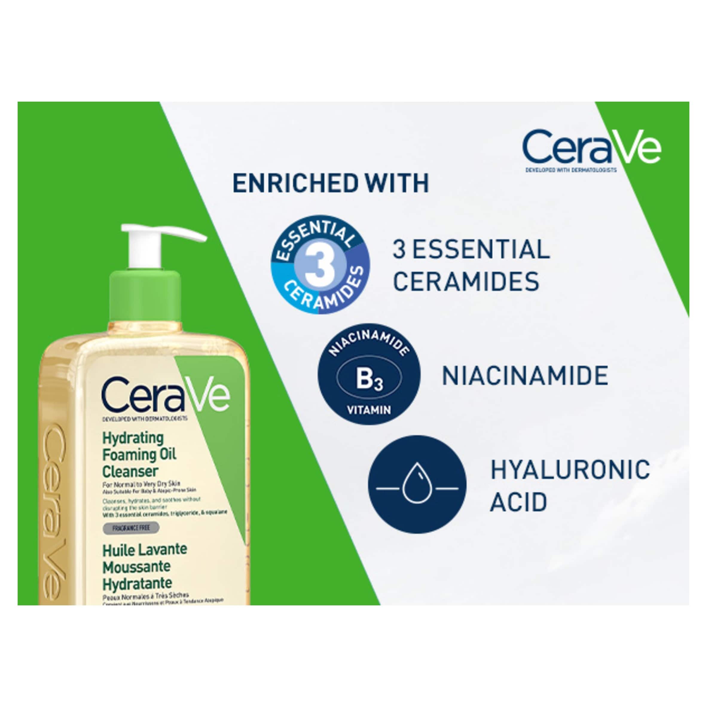 CeraVe Hydrating Foaming Oil Cleanser for Normal to Very Dry Skin 473ml thumbnail 3