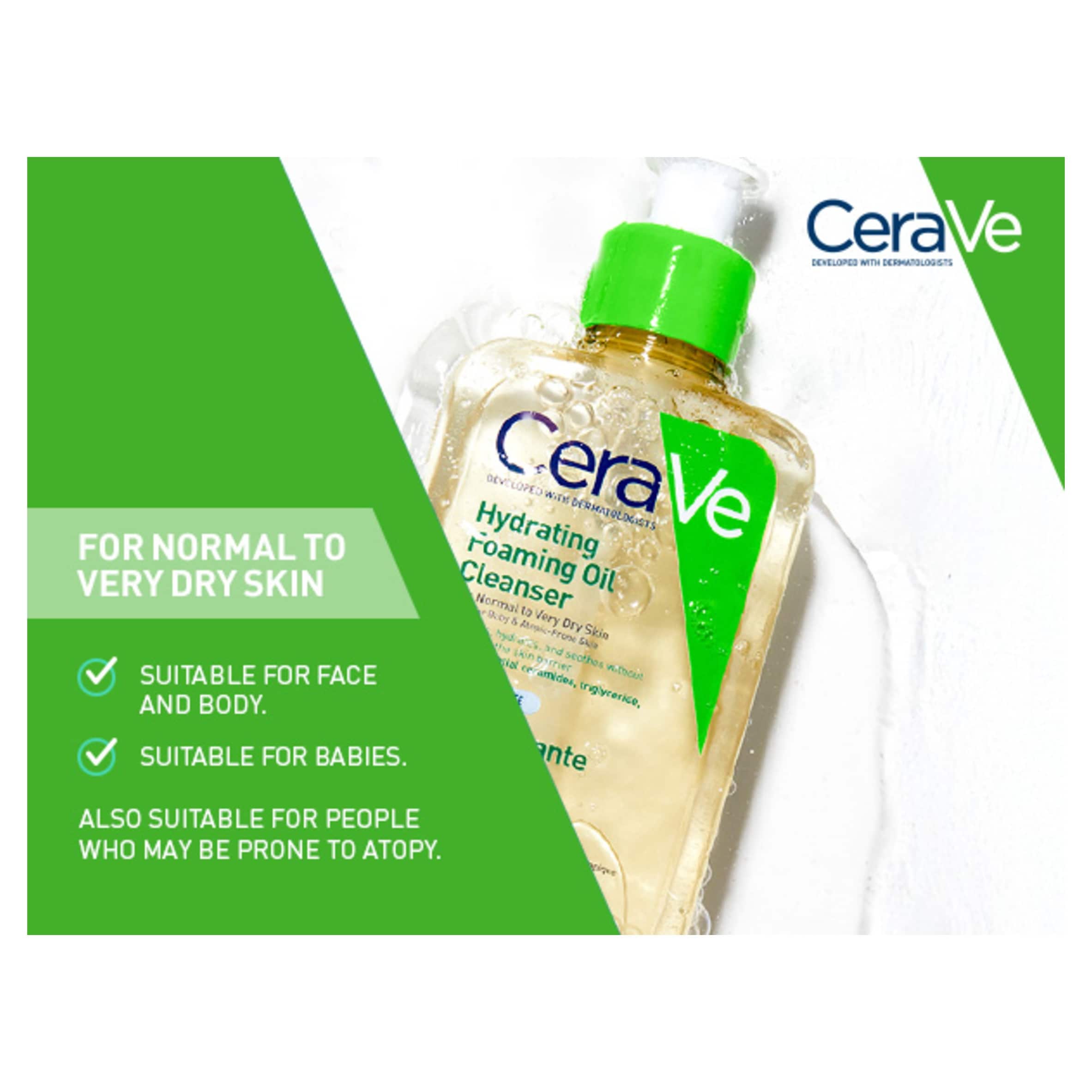 CeraVe Hydrating Foaming Oil Cleanser for Normal to Very Dry Skin 473ml thumbnail 4