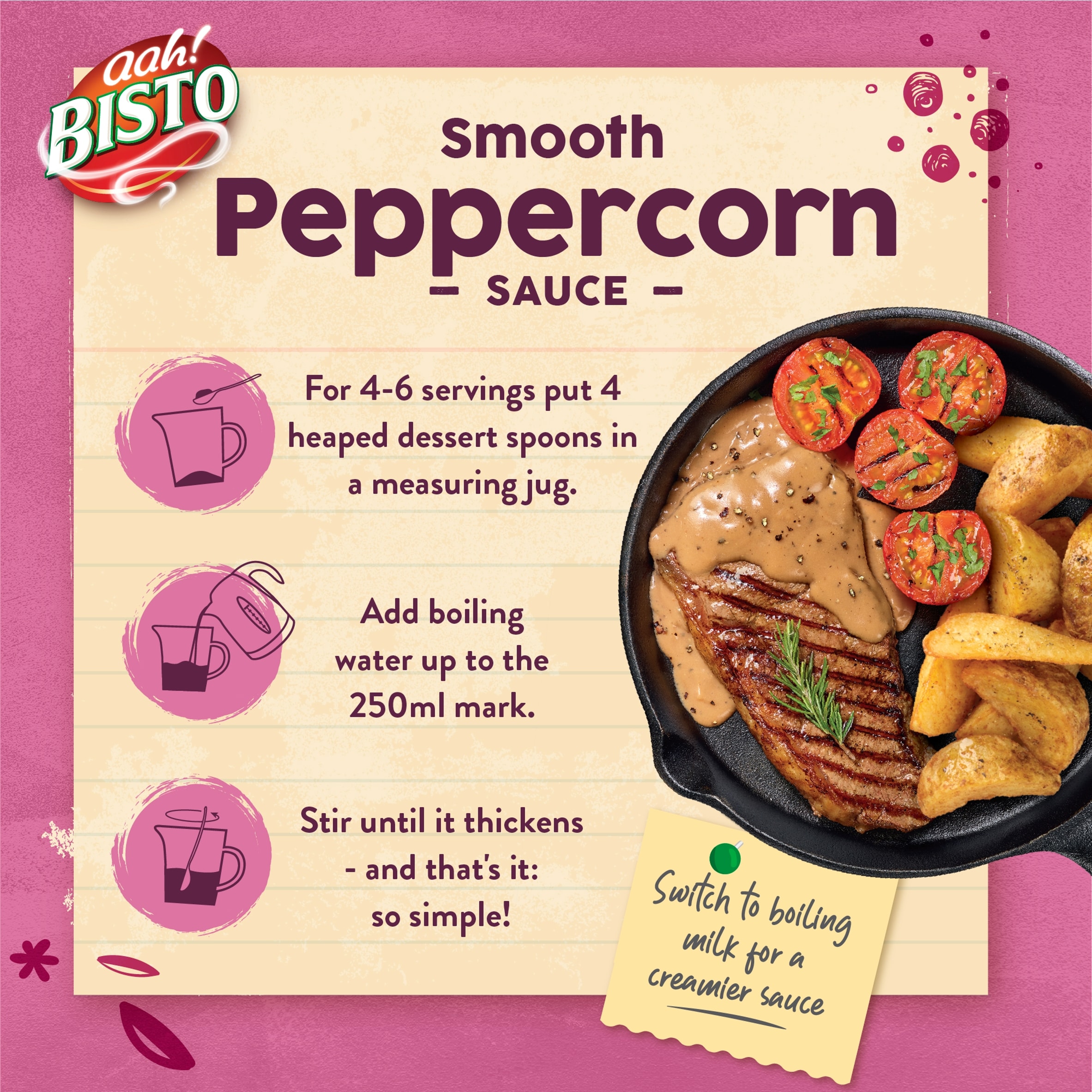 Bisto Smooth Peppercorn Sauce Mix 170g thumbnail 4
